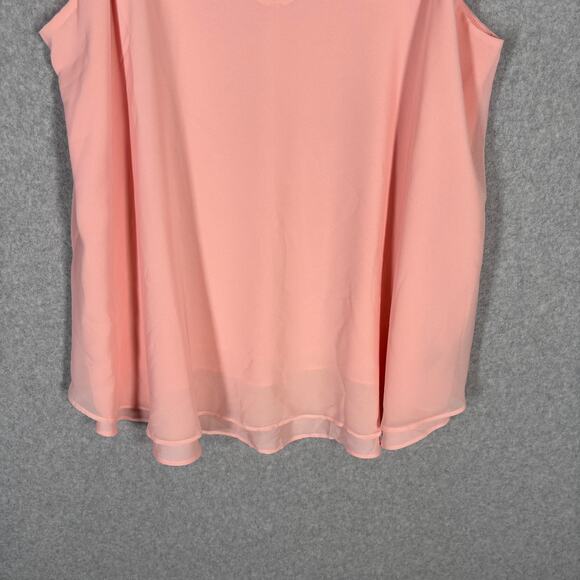 Torrid Cami Tank 1X Layered Cami‎ Coquette Y2K Feminine Romantic Peach Coral - Picture 3 of 10